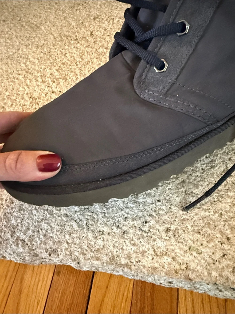 UGG Men's Navy Blue Chukka Boots - Nylon and Suede